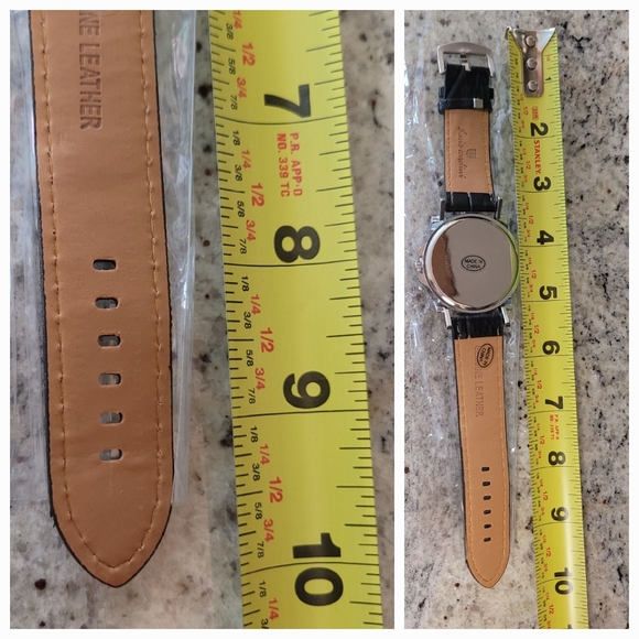 Luis Cardini | Leather Band Quartz Watch Black & Silver - Picture 6 of 16